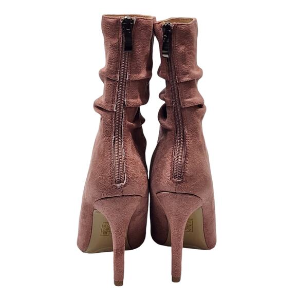 Journee Collection Markie Bootie Slouchy Stiletto Size 6 Blush FLAW artsy - Picture 9 of 14
